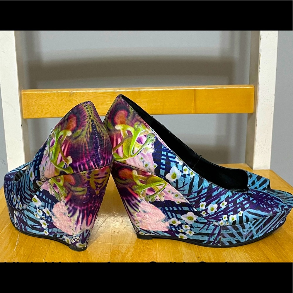 Floral Wedge Heel